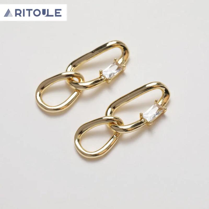 Zircon Link Button Jewelry Set