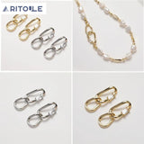 Zircon Link Button Jewelry Set
