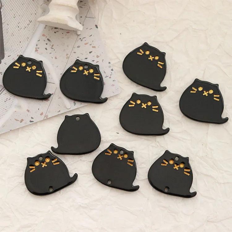 10pcs Acrylic Cat Pendant Base for DIY Earrings Necklace
