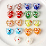 10pcs Heart Shape Acrylic Beads for DIY Jewelry Making