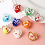 10pcs Heart Shape Acrylic Beads for DIY Jewelry Making