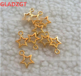 200pcs Vintage Hollow Star Pendant DIY Jewelry Findings