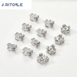18k Gold-Plated Clover Zircon Beads DIY Jewelry Accessories