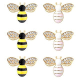 20 Pcs Enamel Bee Charms Pendants in Yellow