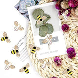 20 Pcs Enamel Bee Charms Pendants in Yellow