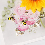 20 Pcs Enamel Bee Charms Pendants in Yellow