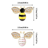 20 Pcs Enamel Bee Charms Pendants in Yellow