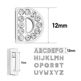 DIY Perforated Rhinestone Silver 26 Letters Jewelry Making