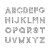 DIY Perforated Rhinestone Silver 26 Letters Jewelry Making
