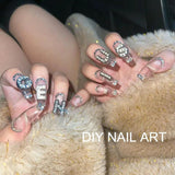 DIY Perforated Rhinestone Silver 26 Letters Jewelry Making