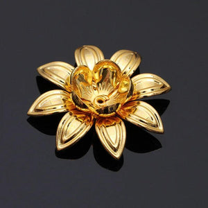 10pcs 27mm Copper Flower Bead Caps Filigree Spacer Jewelry Making Supplies