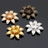 10pcs 27mm Copper Flower Bead Caps Filigree Spacer Jewelry Making Supplies