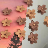 10pcs Brown Flower Pendant Charms for Diy Jewelry Making