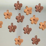 10pcs Brown Flower Pendant Charms for Diy Jewelry Making