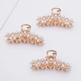 5 PCS KC Plated Pearl Hairpin Back Head Clip Female Hair Jewelry