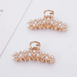 5 PCS KC Plated Pearl Hairpin Back Head Clip Female Hair Jewelry