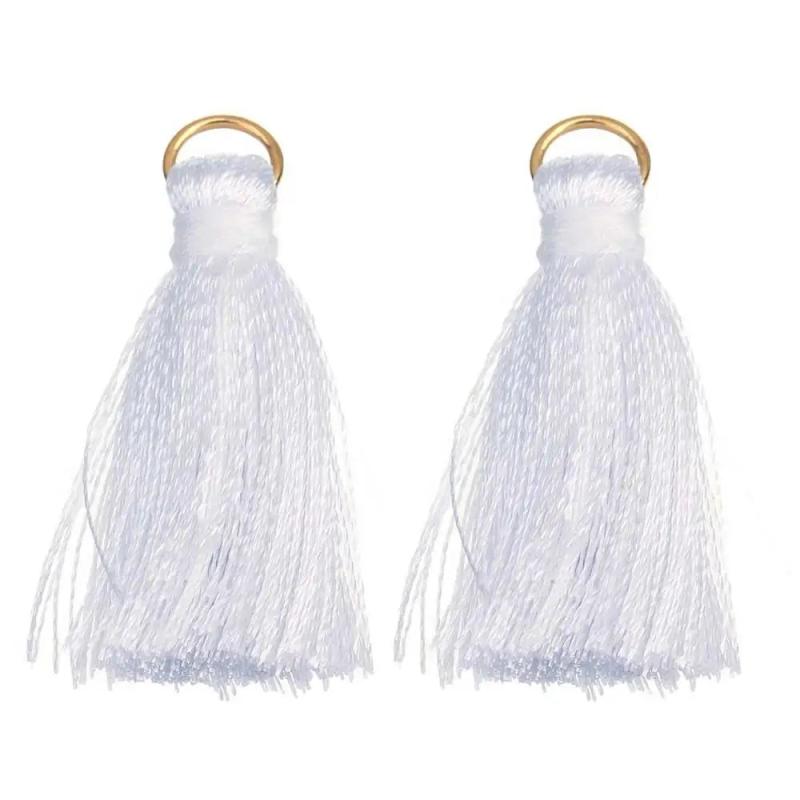 20pcs 36mm Silk Tassel Fringe Pendants Charms for DIY Jewelry Making