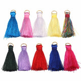 20pcs 36mm Silk Tassel Fringe Pendants Charms for DIY Jewelry Making
