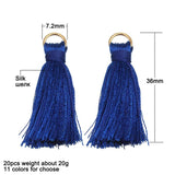 20pcs 36mm Silk Tassel Fringe Pendants Charms for DIY Jewelry Making
