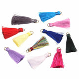 20pcs 36mm Silk Tassel Fringe Pendants Charms for DIY Jewelry Making