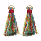 20pcs 36mm Silk Tassel Fringe Pendants Charms for DIY Jewelry Making