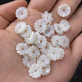 5Pcs Natural Shell Beads Flower-shaped Loose Shell For Jewelry Making