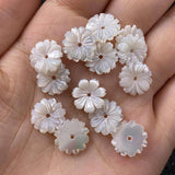 5Pcs Natural Shell Beads Flower-shaped Loose Shell For Jewelry Making
