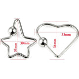2Pcs Stainless Steel Screw Locking Clasps for DIY Jewelry Making