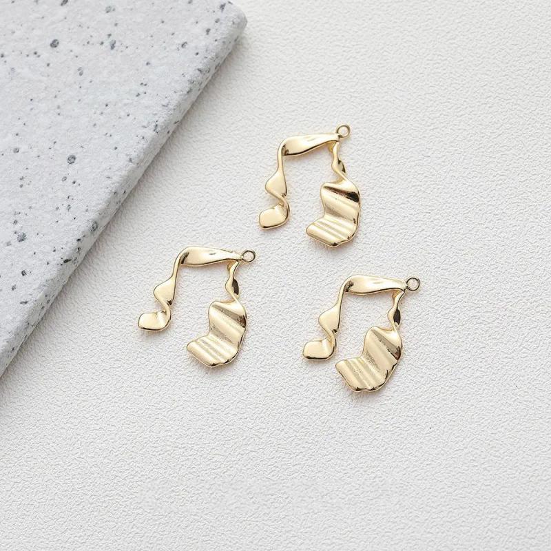 4PCS Note Pendant Personalized Charms Jewelry 20*25mm