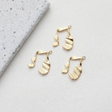 4PCS Note Pendant Personalized Charms Jewelry 20*25mm