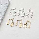 4PCS Note Pendant Personalized Charms Jewelry 20*25mm