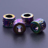 15pcs/lot Shell Flower Beads Stainless Steel Big Hole Pendant For DIY Jewelry