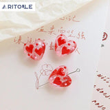 Crystal Love Glass Beads DIY Hand-Made Jewelry Necklace Beads