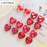 Crystal Love Glass Beads DIY Hand-Made Jewelry Necklace Beads