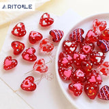 Crystal Love Glass Beads DIY Hand-Made Jewelry Necklace Beads
