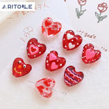 Crystal Love Glass Beads DIY Hand-Made Jewelry Necklace Beads