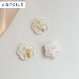 Spring Floral Foil Resin DIY Jewelry Earrings Hairpin Set