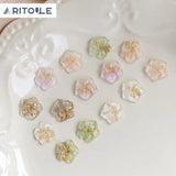 Spring Floral Foil Resin DIY Jewelry Earrings Hairpin Set