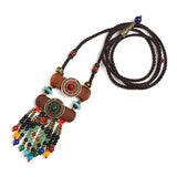 Ethnic Beaded Necklace Multi-Layer Accessory