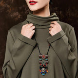 Ethnic Beaded Necklace Multi-Layer Accessory