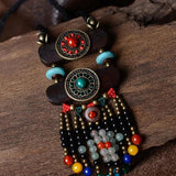 Ethnic Beaded Necklace Multi-Layer Accessory