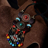 Ethnic Beaded Necklace Multi-Layer Accessory