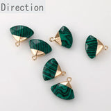 Natural Crystal Stone Fan-shaped Pendant DIY Necklace Bracelet Accessory