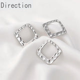 14K Gold-coated Square Hollow Pendant Earrings Accessory