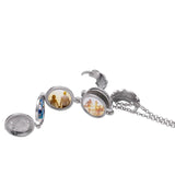 Photo Necklace Picture Pendant Angel Wings Chain Jewelry