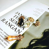 European American Diamond Crown Glass Earrings DIY Material