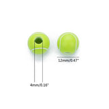 100pcs Green Tennis Ball Round Beads 12mm DIY Jewelry Making