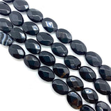 10x14mm Amethyst Malachite Faceted Natural Stone Oval Beads