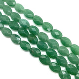 10x14mm Amethyst Malachite Faceted Natural Stone Oval Beads