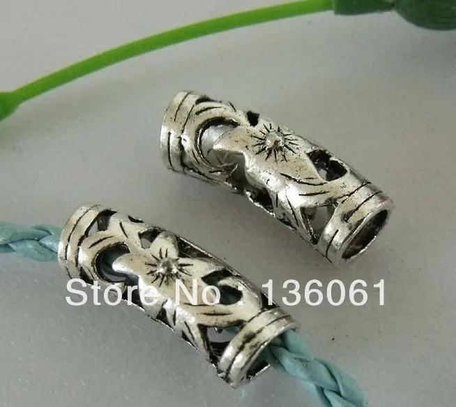 20pcs Vintage Long Flower Tube Charms For Jewelry Making DIY